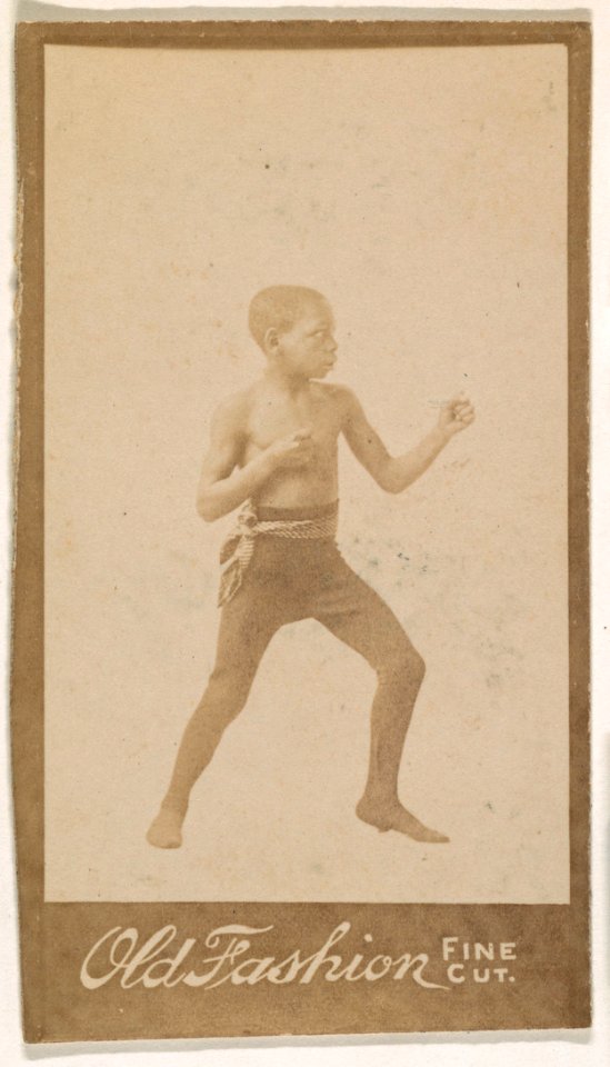 Child standing in boxing stance, from the "Negro Subjects" series (N692) promoting Old Fashion Fine Cut Tobacco MET DPB870035