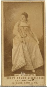 Card Number 305, M. Ricotti, from the Actors and Actresses series (N145-5) issued by Duke Sons & Co. to promote Cameo Cigarettes MET DP840121