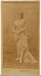 Card Number 8, Letitia, from the Actors and Actresses series (N145-6) issued by Duke Sons & Co. to promote Duke Cigarettes MET DP840283