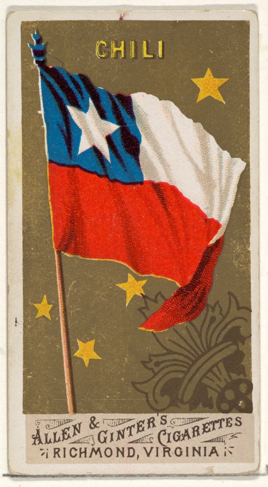 Chile, from Flags of All Nations, Series 1 (N9) for Allen & Ginter Cigarettes Brands MET DP831939