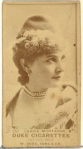 Card Number 757, Louisa Montague, from the Actors and Actresses series (N145-7) issued by Duke Sons & Co. to promote Duke Cigarettes MET DP840469