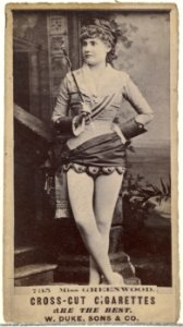 Card Number 735, Miss Greenwood, from the Actors and Actresses series (N145-3) issued by Duke Sons & Co. to promote Cross Cut Cigarettes MET DP839759