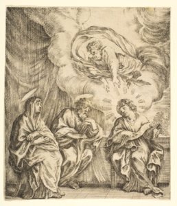 Child Jesus Explaining the Scriptures to His Mother and St. Joseph MET DP817185