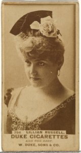 Card Number 756, Lillian Russell, from the Actors and Actresses series (N145-7) issued by Duke Sons & Co. to promote Duke Cigarettes MET DP840495