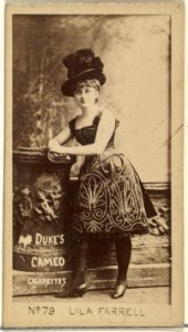 Card Number 79, Lila Farrell, from the Actors and Actresses series (N145-4) issued by Duke Sons & Co. to promote Cameo Cigarettes MET DP839926