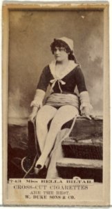 Card Number 743, Miss Bella Biltar, from the Actors and Actresses series (N145-3) issued by Duke Sons & Co. to promote Cross Cut Cigarettes MET DP839688