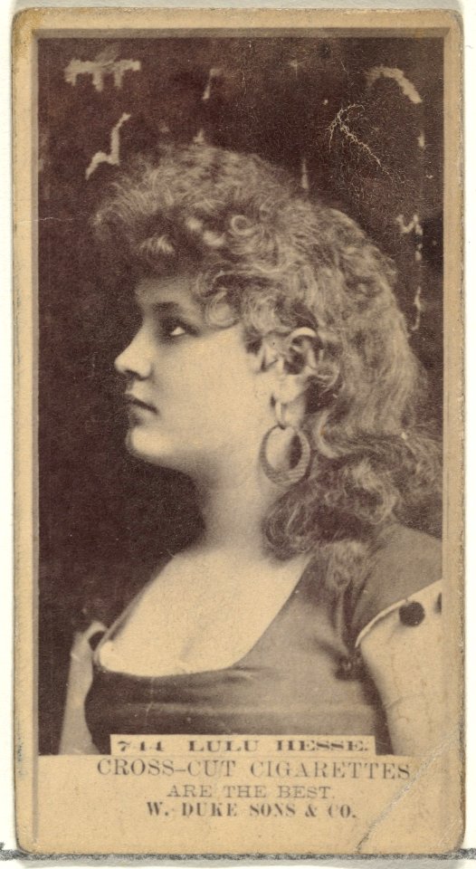 Card Number 744, Lulu Hesse, from the Actors and Actresses series (N145-3) issued by Duke Sons & Co. to promote Cross Cut Cigarettes MET DP839773