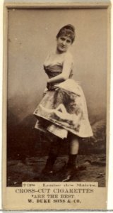 Card Number 738, Louise des Maiets, from the Actors and Actresses series (N145-3) issued by Duke Sons & Co. to promote Cross Cut Cigarettes MET DP839735