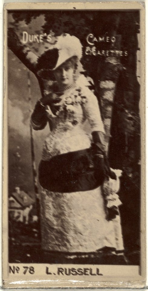 Card Number 78, Lillian Russell, from the Actors and Actresses series (N145-4) issued by Duke Sons & Co. to promote Cameo Cigarettes MET DP839997