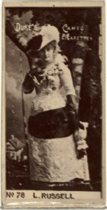 Card Number 78, Lillian Russell, from the Actors and Actresses series (N145-4) issued by Duke Sons & Co. to promote Cameo Cigarettes MET DP839997