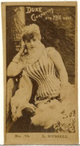 Card Number 76, Lillian Russell, from the Actors and Actresses series (N145-6) issued by Duke Sons & Co. to promote Duke Cigarettes MET DP840312