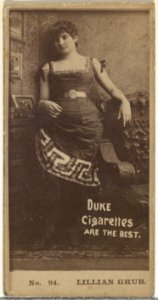 Card Number 94, Lillian Grubb, from the Actors and Actresses series (N145-6) issued by Duke Sons & Co. to promote Duke Cigarettes MET DP840264