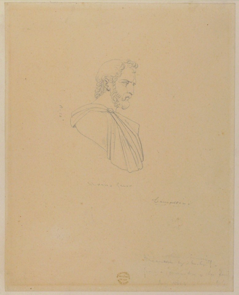 Classical Bust of a Bearded Male Seen in Profile MET 87.12.173