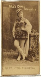 Card Number 92, Lydia Thompson, from the Actors and Actresses series (N145-4) issued by Duke Sons & Co. to promote Cameo Cigarettes MET DP840016