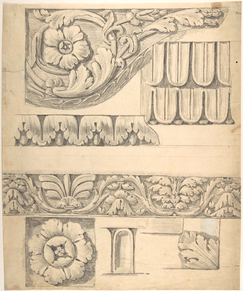 Classical Border Elements with Vines and Leaves MET DP804433