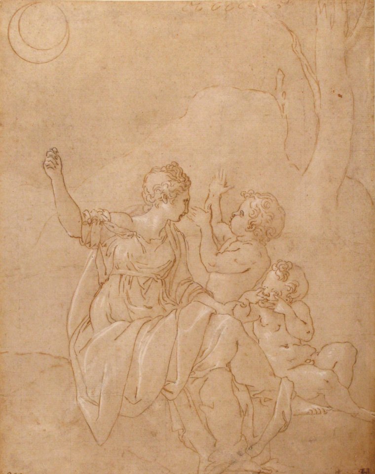 Classical Female Figure (Diana or Venus) with Two Infants. MET 2006.393.25