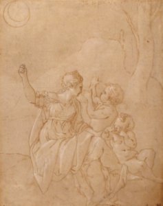 Classical Female Figure (Diana or Venus) with Two Infants. MET 2006.393.25