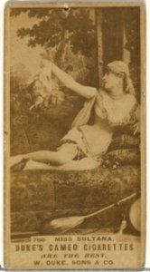 Card Number 780, Miss Sultana, from the Actors and Actresses series (N145-5) issued by Duke Sons & Co. to promote Cameo Cigarettes MET DP840167