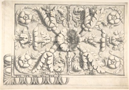 Classical Ceiling Moldings with Floral Ornament MET DP804429