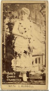Card Number 74, Lillian Russell, from the Actors and Actresses series (N145-4) issued by Duke Sons & Co. to promote Cameo Cigarettes MET DP839996