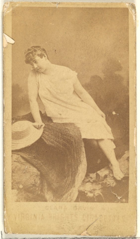 Clara Davis, from the Actors and Actresses series (N45, Type 1) for Virginia Brights Cigarettes MET DP829416