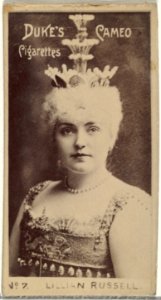 Card Number 7, Lillian Russell, from the Actors and Actresses series (N145-4) issued by Duke Sons & Co. to promote Cameo Cigarettes MET DP839990