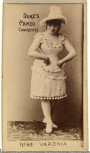 Card Number 69, Irene Varonia, from the Actors and Actresses series (N145-4) issued by Duke Sons & Co. to promote Cameo Cigarettes MET DP840021