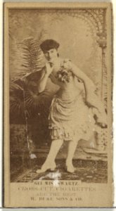 Card Number 644, Miss Schwartz, from the Actors and Actresses series (N145-3) issued by Duke Sons & Co. to promote Cross Cut Cigarettes MET DP839884