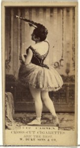 Card Number 712, Carmen, from the Actors and Actresses series (N145-3) issued by Duke Sons & Co. to promote Cross Cut Cigarettes MET DP839713