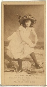 Card Number 638, Miss Clement, from the Actors and Actresses series (N145-3) issued by Duke Sons & Co. to promote Cross Cut Cigarettes MET DP839720