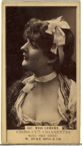 Card Number 647, Miss Lehery, from the Actors and Actresses series (N145-3) issued by Duke Sons & Co. to promote Cross Cut Cigarettes MET DP839787