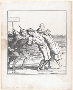 Calling their reserve conscripts to the colors, from 'News of the day,' published in Le Charivari, August 31, 1870 MET DP877814