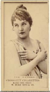 Card Number 713, Landry, from the Actors and Actresses series (N145-3) issued by Duke Sons & Co. to promote Cross Cut Cigarettes MET DP839785