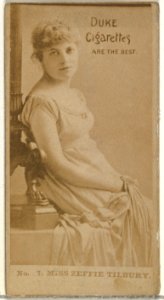 Card Number 7, Miss Zeffie Tilbury, from the Actors and Actresses series (N145-6) issued by Duke Sons & Co. to promote Duke Cigarettes MET DP840320