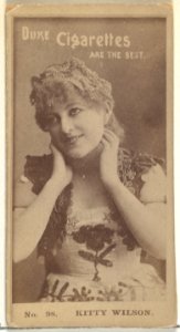 Card Number 98, Kitty Wilson, from the Actors and Actresses series (N145-6) issued by Duke Sons & Co. to promote Duke Cigarettes MET DP840326