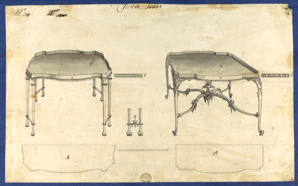 China Tables, from Chippendale Drawings, Vol. II MET DP118241