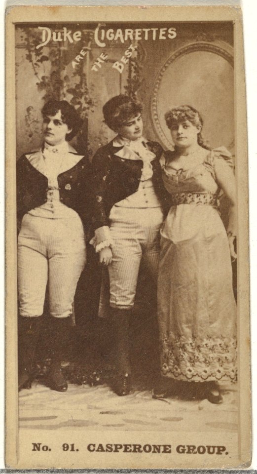 Card Number 91, Casperone Group, from the Actors and Actresses series (N145-6) issued by Duke Sons & Co. to promote Duke Cigarettes MET DP840242