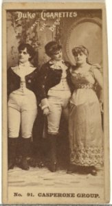 Card Number 91, Casperone Group, from the Actors and Actresses series (N145-6) issued by Duke Sons & Co. to promote Duke Cigarettes MET DP840242