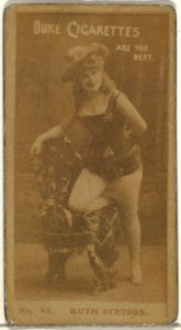 Card Number 83, Ruth Stetson, from the Actors and Actresses series (N145-6) issued by Duke Sons & Co. to promote Duke Cigarettes MET DP840319