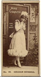 Card Number 99, Lillian Russell, from the Actors and Actresses series (N145-6) issued by Duke Sons & Co. to promote Duke Cigarettes MET DP840313
