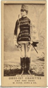 Card Number 635, Miss Blake, from the Actors and Actresses series (N145-3) issued by Duke Sons & Co. to promote Cross Cut Cigarettes MET DP839690