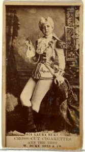 Card Number 624, Laura Burt, from the Actors and Actresses series (N145-3) issued by Duke Sons & Co. to promote Cross Cut Cigarettes MET DP839706