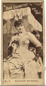 Card Number 9, Lillian Russell, from the Actors and Actresses series (N145-6) issued by Duke Sons & Co. to promote Duke Cigarettes MET DP840314