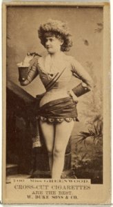 Card Number 706, Miss Greenwood, from the Actors and Actresses series (N145-3) issued by Duke Sons & Co. to promote Cross Cut Cigarettes MET DP839761