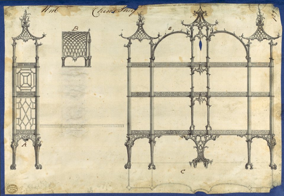 China Shelf, from Chippendale Drawings, Vol. II MET DP118239