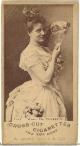Card Number 701, Mme. De Marey, from the Actors and Actresses series (N145-3) issued by Duke Sons & Co. to promote Cross Cut Cigarettes MET DP839731