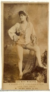 Card Number 634, Miss Werner, from the Actors and Actresses series (N145-3) issued by Duke Sons & Co. to promote Cross Cut Cigarettes MET DP839869