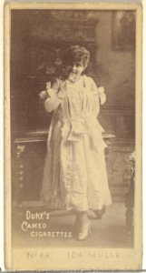 Card Number 68, Ida Mulle, from the Actors and Actresses series (N145-4) issued by Duke Sons & Co. to promote Cameo Cigarettes MET DP839976