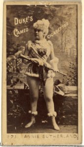 Card Number 73, Annie Sutherland, from the Actors and Actresses series (N145-4) issued by Duke Sons & Co. to promote Cameo Cigarettes MET DP840008