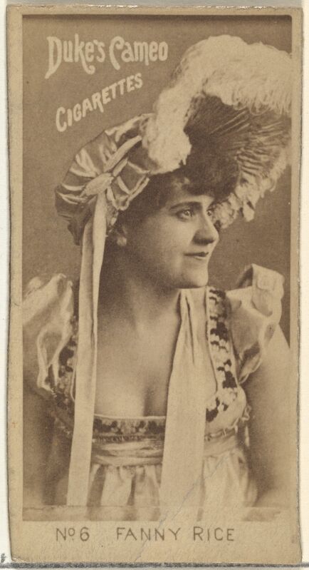 Card Number 6, Fanny Rice, from the Actors and Actresses series (N145-4) issued by Duke Sons & Co. to promote Cameo Cigarettes MET DP839986